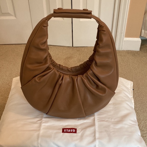 Staud Soft Pleated Moon Leather Hobo Bag - Picture 2 of 8